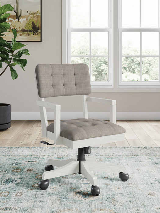 Robbinsdale - Home Office Desk Chair - Antique White – Desk Chairs by Signature Design by Ashley® at Furniture Wholesale Plus , Nashville furniture store