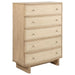 Kailani - 5-Drawer Bedroom Chest Of Drawers - Beige Oak – Accent Chests by Coaster Fine Furniture at Furniture Wholesale Plus , Nashville furniture store