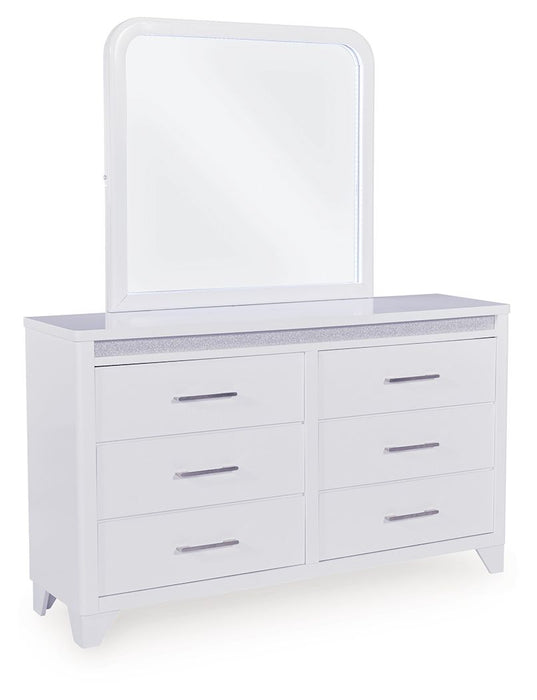 Jarlee - 4 Pc. - King Panel Bed, Dresser, Mirror And Nightstand - White – 4 Piece Bedroom Sets by Signature Design by Ashley® at Furniture Wholesale Plus , Nashville furniture store