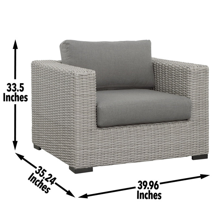Blakley - Outdoor Lounge Chair (Set of 2) With Half-Round Wicker - Gray - Premium Chair Sets from Steve Silver Furniture - Just $2839! Shop now at Furniture Wholesale Plus  We are the best furniture store in Nashville, Hendersonville, Goodlettsville, Madison, Antioch, Mount Juliet, Lebanon, Gallatin, Springfield, Murfreesboro, Franklin, Brentwood