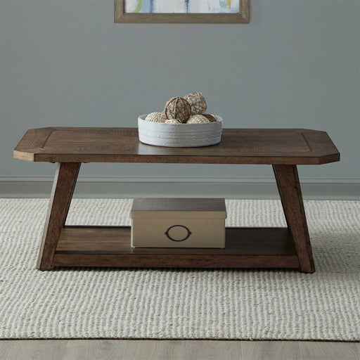 Carolina Park - Rectangular Cocktail Table - Amber Brown – Cocktail Tables by Liberty Furniture at Furniture Wholesale Plus , Nashville furniture store