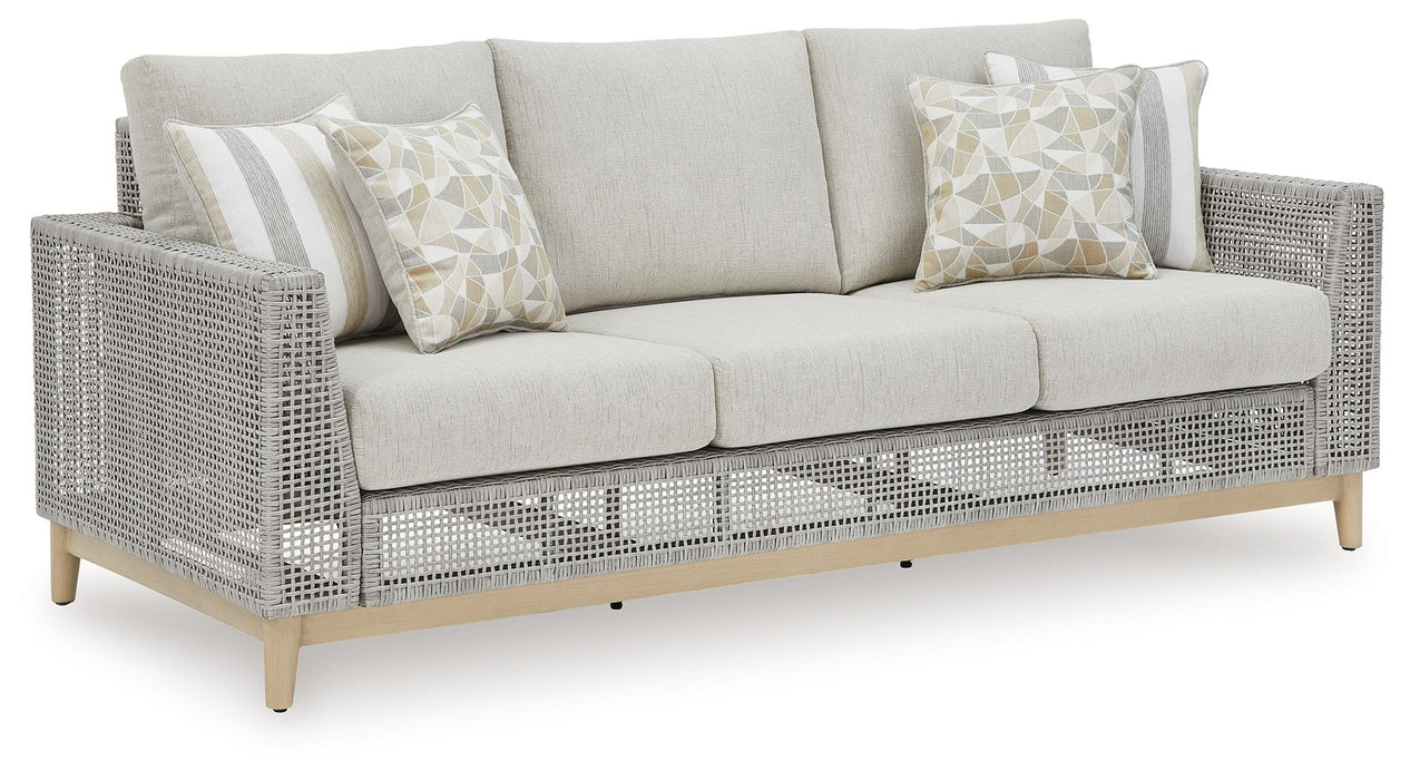 Seton Creek - 4 Pc. - Lounge Set - Gray – 4 Piece Outdoor Sets by Signature Design by Ashley® at Furniture Wholesale Plus , Nashville furniture store