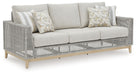 Seton Creek - 4 Pc. - Lounge Set - Gray – 4 Piece Outdoor Sets by Signature Design by Ashley® at Furniture Wholesale Plus , Nashville furniture store