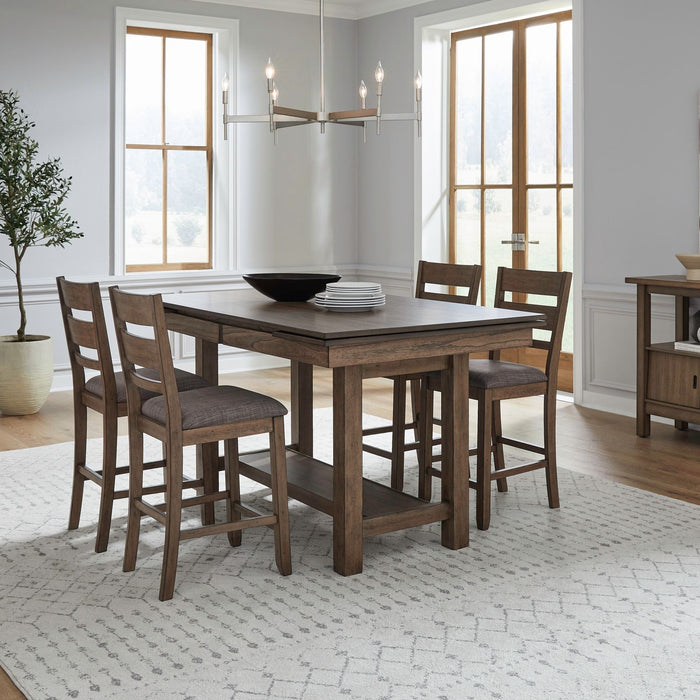 Brook Bay - Gathering Trestle Table Set – 5 Piece Dining Room Sets by Liberty Furniture at Furniture Wholesale Plus , Nashville furniture store