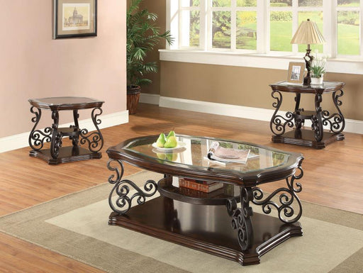 Laney - Glass Top Coffee And End Table Set – Table Sets by Coaster Fine Furniture at Furniture Wholesale Plus , Nashville furniture store