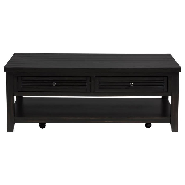 Concord - 2-Drawer Rectangular Coffee Table - Distressed Java – Coffee Tables by Coaster Fine Furniture at Furniture Wholesale Plus , Nashville furniture store