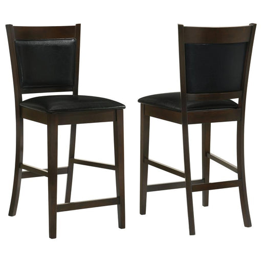 Jaden - Upholstered Counter Chair (Set of 2) - Black And Espresso - Premium Stool Sets from CoasterEveryday - Just $219! Shop now at Furniture Wholesale Plus  We are the best furniture store in Nashville, Hendersonville, Goodlettsville, Madison, Antioch, Mount Juliet, Lebanon, Gallatin, Springfield, Murfreesboro, Franklin, Brentwood