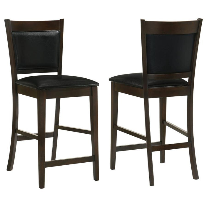 Jaden - Upholstered Counter Chair (Set of 2) - Black And Espresso - Premium Stool Sets from CoasterEveryday - Just $219! Shop now at Furniture Wholesale Plus  We are the best furniture store in Nashville, Hendersonville, Goodlettsville, Madison, Antioch, Mount Juliet, Lebanon, Gallatin, Springfield, Murfreesboro, Franklin, Brentwood