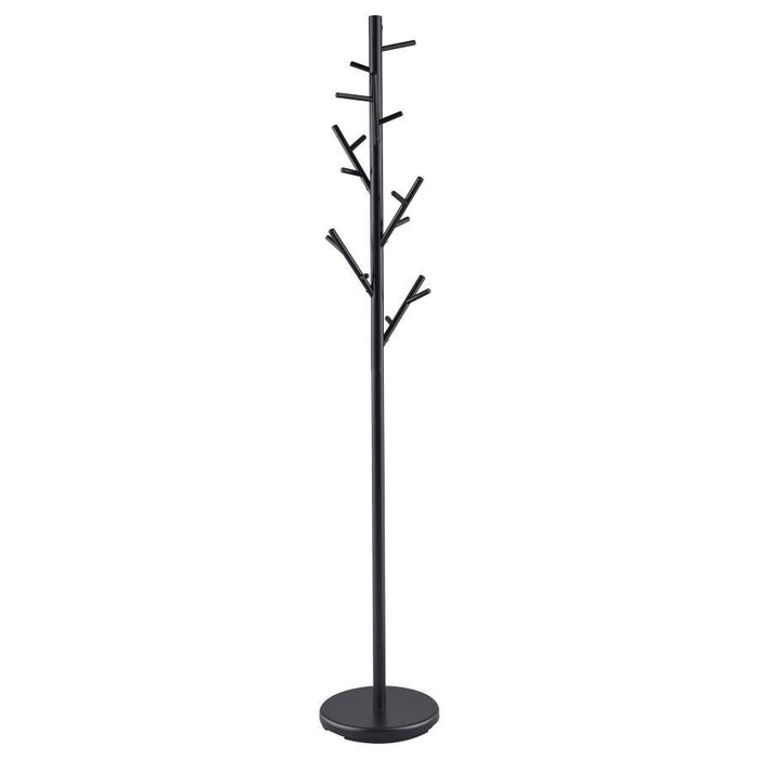 Clover - 18 Hook Freestanding Metal Coat Rack Hat Hanger - Black – Freestanding Coat Racks by CoasterEveryday at Furniture Wholesale Plus , Nashville furniture store