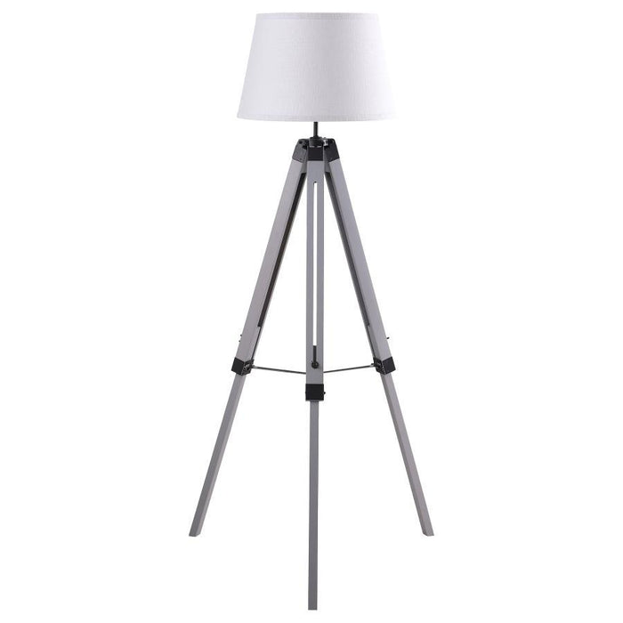 Dayton - Empire Shade Metal Tripod Floor Lamp - Gray – Floor Lamps by Coaster Fine Furniture at Furniture Wholesale Plus , Nashville furniture store