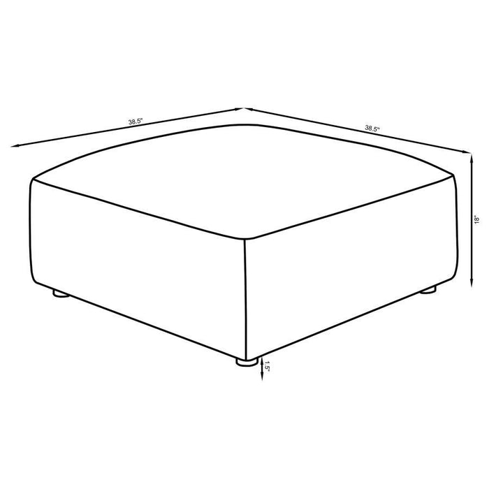 Jennifer - Square Upholstered Ottoman – Upholstered Ottomans by CoasterElevations at Furniture Wholesale Plus , Nashville furniture store