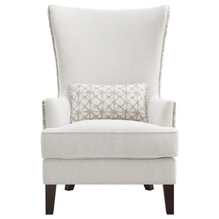 Pippin - Upholstered High Wingback Accent Chair - Latte – Accent Chairs by Coaster Fine Furniture at Furniture Wholesale Plus , Nashville furniture store