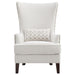 Pippin - Upholstered High Wingback Accent Chair - Latte – Accent Chairs by Coaster Fine Furniture at Furniture Wholesale Plus , Nashville furniture store