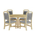 Ridgemont - 5 Piece Standard Height Dining Set (Round Table And Four Chairs) - Natural – 5 Piece Dining Room Sets by Elements International at Furniture Wholesale Plus , Nashville furniture store