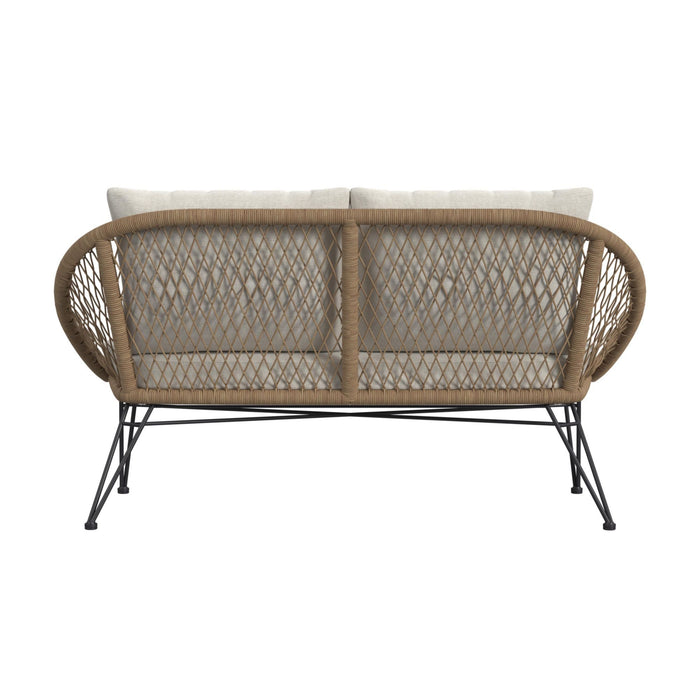Grace - 4 Piece Outdoor Seating Set - Beige / Natural – 4 Piece Outdoor Sets by Elements International at Furniture Wholesale Plus , Nashville furniture store