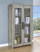 Alejo - 2 Door Engineered Wood Tall Cabinet - Gray Driftwood - Premium Curio Cabinets from CoasterEssence - Just $439! Shop now at Furniture Wholesale Plus  We are the best furniture store in Nashville, Hendersonville, Goodlettsville, Madison, Antioch, Mount Juliet, Lebanon, Gallatin, Springfield, Murfreesboro, Franklin, Brentwood
