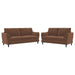Selma - 2 Piece Velvet Upholstered Crescent Arm Sofa Set - Rust - Premium Stationary Sofas & Loveseats from Coaster Fine Furniture - Just $1359! Shop now at Furniture Wholesale Plus  We are the best furniture store in Nashville, Hendersonville, Goodlettsville, Madison, Antioch, Mount Juliet, Lebanon, Gallatin, Springfield, Murfreesboro, Franklin, Brentwood