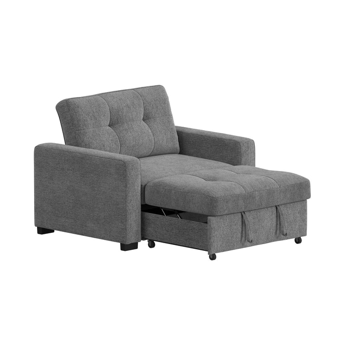 Homer - Klicklak Chair With Pull Out Bed - Clementine Gray – Sleeper Chairs by Elements International at Furniture Wholesale Plus , Nashville furniture store