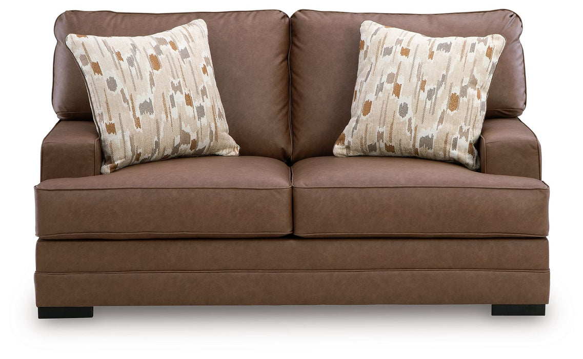 VillaCourt - Loveseat - Caramel – Stationary Loveseats by Benchcraft® at Furniture Wholesale Plus , Nashville furniture store