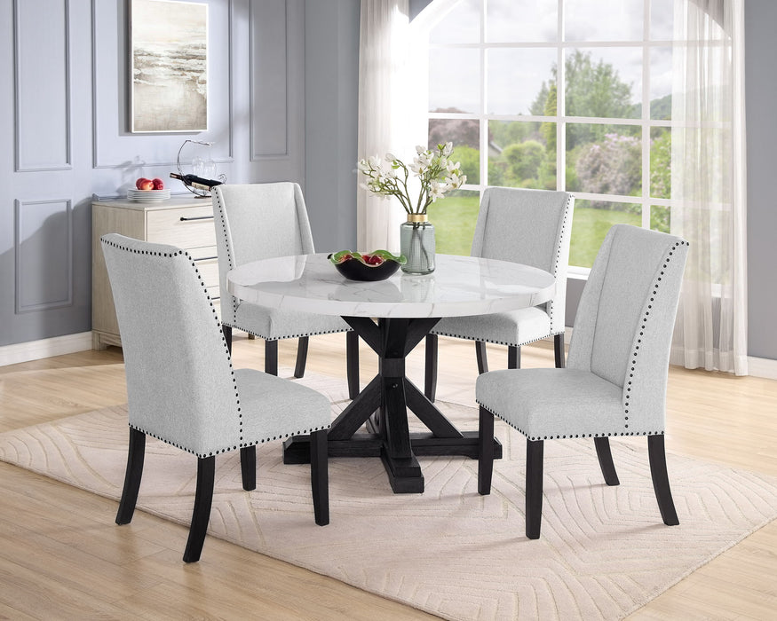 Vance - Dining Table Set - White – 5 Piece Dining Room Sets by Crown Mark at Furniture Wholesale Plus , Nashville furniture store