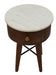 Bangalore - White Marble Top Round End Table - White – End Tables by Steve Silver Furniture at Furniture Wholesale Plus , Nashville furniture store