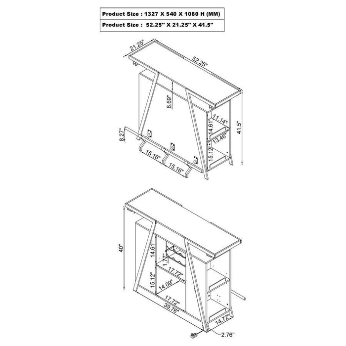 Araceli - Freestanding LED Home Bar Cabinet - White High Gloss - Premium Home Bars from Coaster Fine Furniture - Just $579! Shop now at Furniture Wholesale Plus  We are the best furniture store in Nashville, Hendersonville, Goodlettsville, Madison, Antioch, Mount Juliet, Lebanon, Gallatin, Springfield, Murfreesboro, Franklin, Brentwood