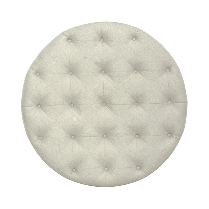 Americana Farmhouse - Round Cocktail Ottoman - Dusty Taupe – Coffee Table Ottomans by Liberty Furniture at Furniture Wholesale Plus , Nashville furniture store