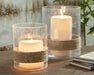 Eudocia - Clear - Candle Holder Set (Set of 2) - Premium Candles & Holders from Signature Design by Ashley® - Just $68! Shop now at Furniture Wholesale Plus  We are the best furniture store in Nashville, Hendersonville, Goodlettsville, Madison, Antioch, Mount Juliet, Lebanon, Gallatin, Springfield, Murfreesboro, Franklin, Brentwood