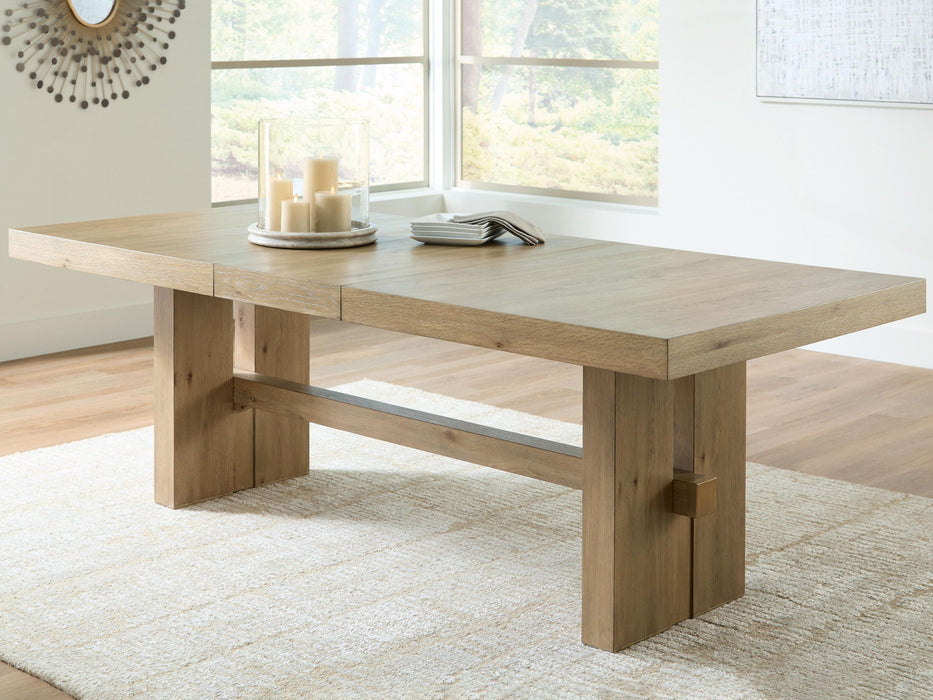 Lasinger - Rectangular Dining Room Extension Table - Light Brown – Dining Tables with Extensions by Signature Design by Ashley® at Furniture Wholesale Plus , Nashville furniture store