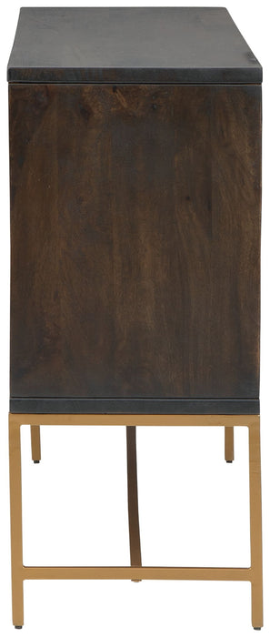 Elinmore - Accent Cabinet - Brown / Gold Finish – Accent Cabinets by Signature Design by Ashley® at Furniture Wholesale Plus , Nashville furniture store