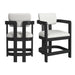 Portland - Arm Counter Stool (Set of 2) - Black / White – Stool Sets by Elements International at Furniture Wholesale Plus , Nashville furniture store