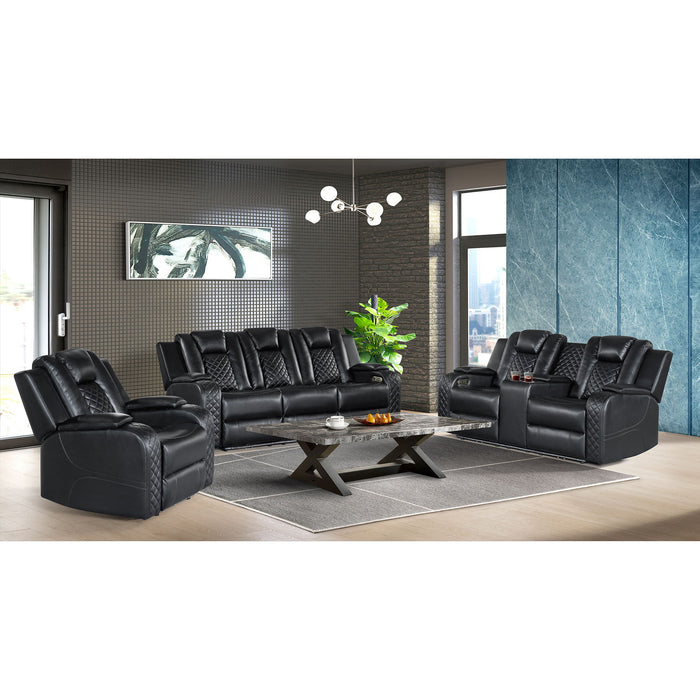 Carlo - Power Motion Sofa With Power Headrest, Dropdown Table, Power Strip, LED And Reading Light – Reclining Sofas by Elements International at Furniture Wholesale Plus , Nashville furniture store