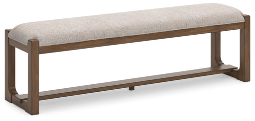 Cabalynn - Large Uph Dining Room Bench - Oatmeal / Light Brown – Upholstered Benches by Signature Design by Ashley® at Furniture Wholesale Plus , Nashville furniture store