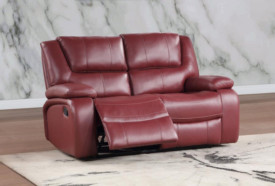 Camila - Upholstered Motion Reclining Loveseat – Reclining Loveseats by Coaster Fine Furniture at Furniture Wholesale Plus , Nashville furniture store