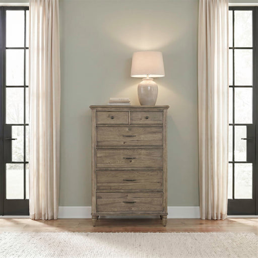 Hickory Grove - 6 Drawer Chest - Heirloom Brown – Accent Chests by Liberty Furniture at Furniture Wholesale Plus , Nashville furniture store