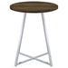 Burkhart - Round Pub Height Bistro Bar Table - Brown Oak – Bar Tables by CoasterEveryday at Furniture Wholesale Plus , Nashville furniture store