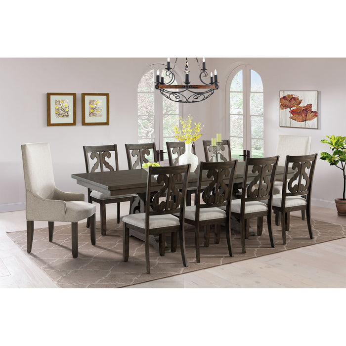 Stone - Parson Chair (Set of 2) - Smokey Dark Ash – Chair Sets by Elements International at Furniture Wholesale Plus , Nashville furniture store