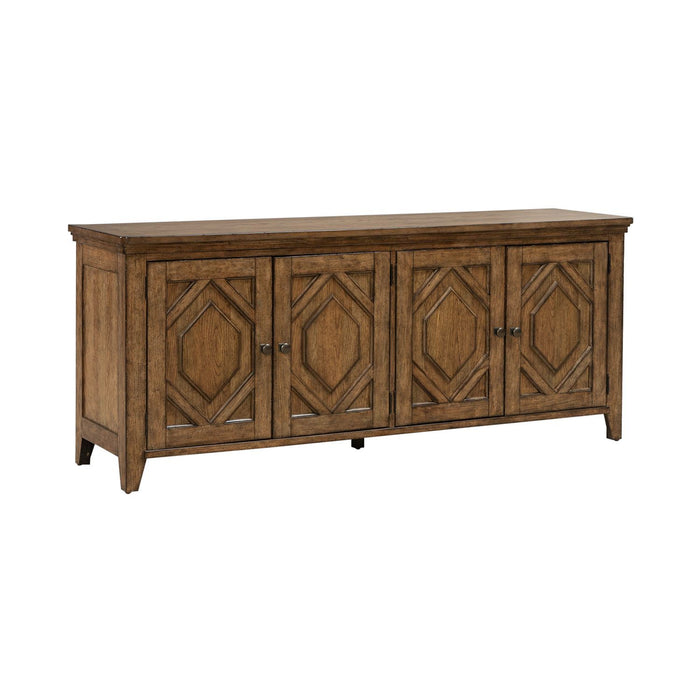 Carolina Park - 78" TV Console - Amber Brown – TV Stands by Liberty Furniture at Furniture Wholesale Plus , Nashville furniture store