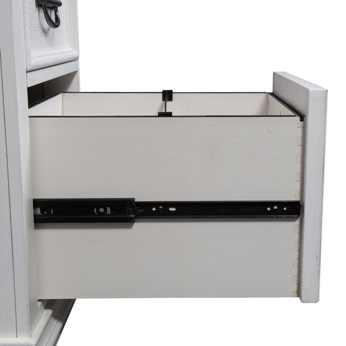 Allyson Park - Optional L Shaped Desk Set - Wirebrushed White / Charcoal – Corner Desks by Liberty Furniture at Furniture Wholesale Plus , Nashville furniture store