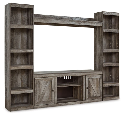 Wynnlow - 4-Piece Entertainment Center With LG TV Stand W/Fireplace Option - Gray – Entertainment Centers by Signature Design by Ashley® at Furniture Wholesale Plus , Nashville furniture store