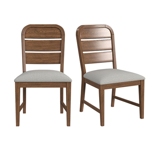 Glinda - Fabric Dining Side Chair (Set of 2) - Brown / Light Gray – Chair Sets by Elements International at Furniture Wholesale Plus , Nashville furniture store