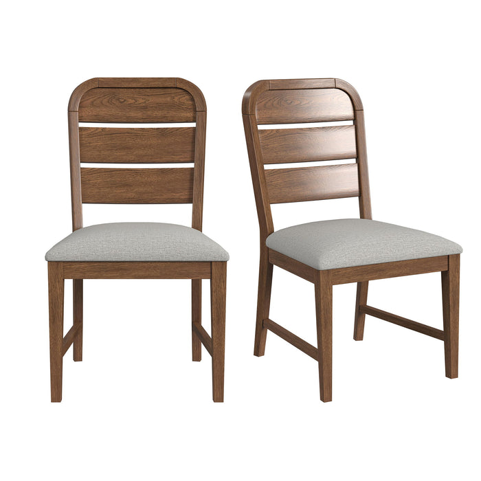 Glinda - Fabric Dining Side Chair (Set of 2) - Brown / Light Gray – Chair Sets by Elements International at Furniture Wholesale Plus , Nashville furniture store