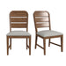 Glinda - Fabric Dining Side Chair (Set of 2) - Brown / Light Gray – Chair Sets by Elements International at Furniture Wholesale Plus , Nashville furniture store