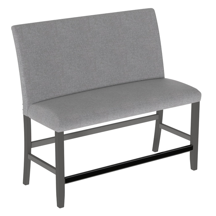 Seneca - Upholstered Back Bench - Walnut Ash - Premium Dining Benches from Emerald Home - Just $249! Shop now at Furniture Wholesale Plus  We are the best furniture store in Nashville, Hendersonville, Goodlettsville, Madison, Antioch, Mount Juliet, Lebanon, Gallatin, Springfield, Murfreesboro, Franklin, Brentwood