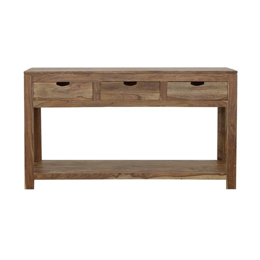 Esther - 3-Drawer Wood Console Table - Natural Sheesham – Console Tables by CoasterElevations at Furniture Wholesale Plus , Nashville furniture store