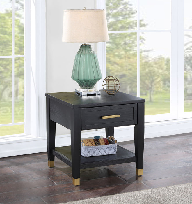 Yves - End Table - Black – End Tables by Steve Silver Furniture at Furniture Wholesale Plus , Nashville furniture store