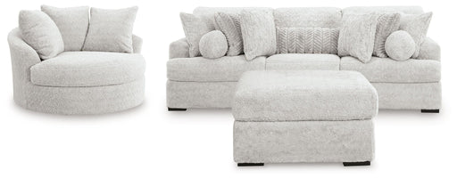 Cuddle Plush - 3 Pc. - 3-Piece Sectional, Chair And Ottoman - Arctic – 3 Piece Living Room Sets by Signature Design by Ashley® at Furniture Wholesale Plus , Nashville furniture store
