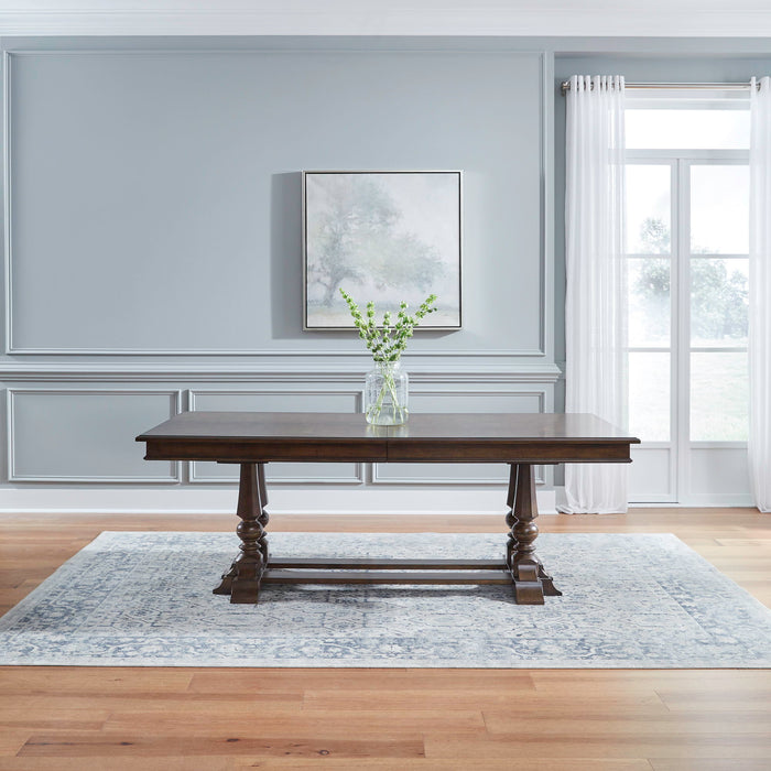 Arden Road - Trestle Table - Satin Cherry – Dining Tables by Liberty Furniture at Furniture Wholesale Plus , Nashville furniture store
