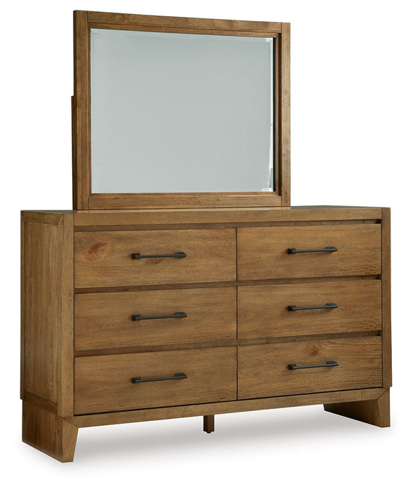 Sherbana - Dresser And Mirror - Light Brown – Dresser & Mirror by Signature Design by Ashley® at Furniture Wholesale Plus , Nashville furniture store