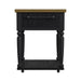 Heritage - Chopping Block Island With Casters - Oak Brown And Black – Islands by Elements International at Furniture Wholesale Plus , Nashville furniture store